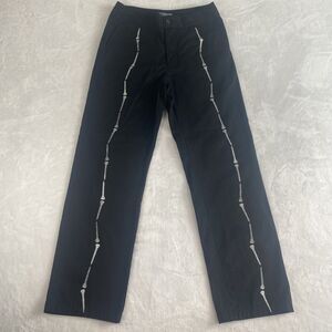 Students Golf Shivers Twill Pants Mens Size 32 Black White Bones Style Casual